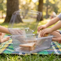 Leap Pack Mochi Croissant pour boîte alimentaire jetable rectangulaire 0,3 mm pour pizza, personnalisable avec gaufrage