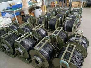 OS2 300m blindado tático fibra óptica cabo 4 núcleo SC LC ST FC conectores LSZH TPU exterior para industrial & cenários de emergência - Product Image 5