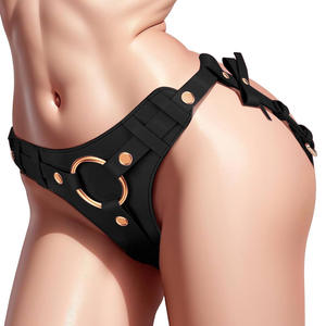 Braguitas sin tirantes para mujer, ropa interior con cinturón ajustable para muslo, arnés para dildo, ecológico, tacto real, para lesbianas - Product Image 3