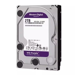 Disque dur interne WD Purple 2 To, 3,5 pouces, 64 Mo de cache, SATA III 6 Gb/s, 5400 tr/min, pour CCTV DVR NVR, disque dur mécanique, occasion - Product Image 2