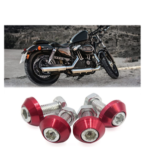 LEITE-tornillo de aleación de aluminio, Perno decorativo de placa de matrícula <span class=keywords><strong>para</strong></span> coche y motocicleta, 6 Mm, negro - Product Image 2
