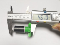 Rotor de pompe FX à 2 pôles, 6 pales, impeller L46, aimant OD35, aimant en ferrite OD16 L25mm, POM, arbre de 2mm, couleur blanc+vert, 50mm