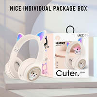 Casque sans fil stéréo Hi-Fi à oreilles de chat mignonnes, casque de jeu Bluetooth, écouteurs Bluetooth, vente chaude