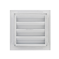 Grille d'aération extérieure en aluminium SS304, modèle VWL-A, étanche à la pluie, pour admission d'air frais, avec amortisseur et boîtier de plénum