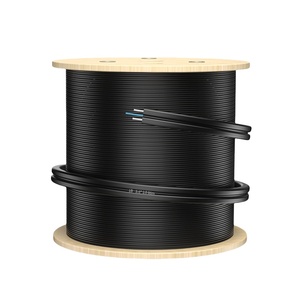 Cable de Fibra Óptica de 2 Hilos, Monomodo, FTTH, con Refuerzo de Acero, Forma Plana de Mariposa, Cubierta LSZH - Product Image 1