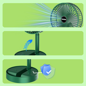 Portable Mini Usb Rechargeable Folding Telescopic Table & Floor Fan Quiet Cooling for Home <b>Office</b> Dorm Outdoor Camping Ylt-tf04 - Product Image 4