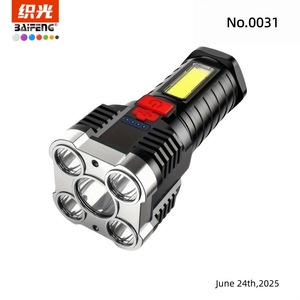 Cob Floodlight Rechargeable Led Flashlight With <b>Dimmer</b> For Outdoor Work And Reading - Product Image 3