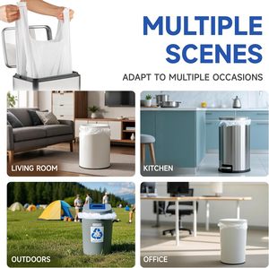 Bolsas de Camiseta de HDPE de Grado Alimenticio, Bolsas de Compra Resistentes con Logotipo Personalizado para Tiendas Minoristas y Supermercados - Product Image 5