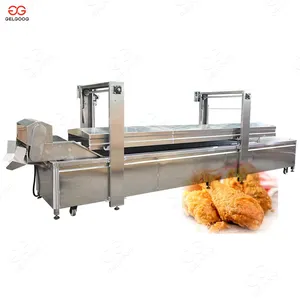 Factory Supply Meat Continuous Burger Frying Chicken Thighs Fry Machine
