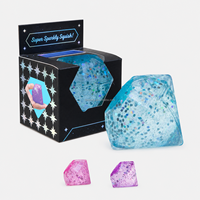 Jouet Squishy en Cristal Rempli de Liquide Scintillant, Balle Anti-Stress Sensorielle pour Enfants, Vente en Gros
