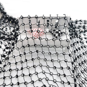 10 Yards Sexy Xem Qua Lưới Đàn Hồi SS20 Pha Lê Đá Thạch Fishnet Vải Cho Phụ Nữ Bìa Up Bikini - Product Image 1