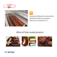 LST Machine de fabrication de barres de céréales entièrement automatique Ligne de production de chocolat enrobant personnalisée avec écran PLC