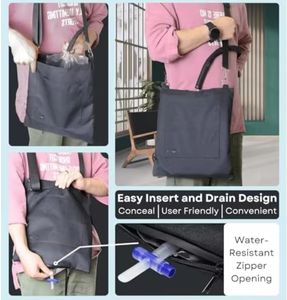 ถุงใส่สายสวนแบบปรับได้4000มล. ถุงระบายปัสสาวะที่ใส่ท่อระบายน้ำแบบท่อเคสกระเป๋าเพื่อความเป็นส่วนตัว - Product Image 2