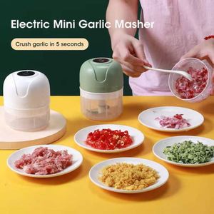 Mini hachoir électrique pour légumes, hachoir à ail, broyeur, moulin à gingembre et à viande rechargeable par USB, robot culinaire, gadget de cuisine - Product Image 2