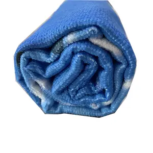 Роскошное пляжное жаккардовое полотенце из хлопка и микрофибры с принтом логотипа на заказ
