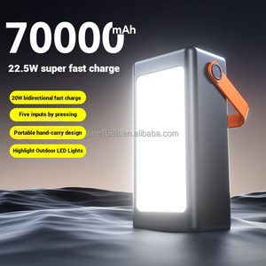 Nouvelle grande capacité 70000mah Power Bank LED lumière extérieure PD22.5W <span class=keywords><strong>batterie</strong></span> au Lithium charge rapide prix usine <span class=keywords><strong>meilleur</strong></span> 4USB + PD - Product Image 2