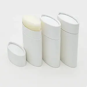 Emballage de bâton de remplissage de déodorant ovale sans plastique Rell Eco Friendly Paper Cream Daily Female Professional Skin Care 50pcs