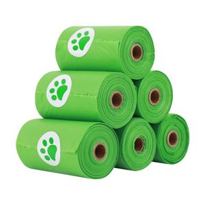 Sacs à déchets pour animaux de compagnie biodégradables entièrement écologiques de grande capacité avec un fort contrôle des odeurs, en matériau HDPE pour un usage domestique et professionnel - Product Image 1