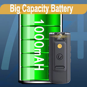 กล้องติดตัวแบบสวมใส่ได้ ความละเอียด 2K 1080P เลนส์หมุนได้ หน้าจอ IPS ขนาด 1.54 นิ้ว บลูทูธ มองเห็นในเวลากลางคืน บันทึกเสียงแบบซิงโครนัส - Product Image 3