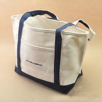 Tas Tote Kanvas Heavy Duty dengan Banyak Kantong Logo Kustom 100% Katun Tas Belanja Premium Ramah Lingkungan untuk Hadiah Retail