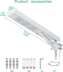 Outdoor IP65 Waterproof Aluminum 50W 100W 150W 50 100 150 Watt Integrated All in One <b>Led</b> Solar Street <b>Lights</b> - Product Image 6