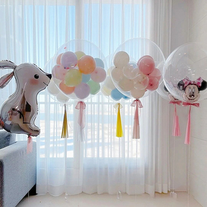 Palloncini a bolle Bobo trasparenti a collo largo fiori di san valentino <span class=keywords><strong>orso</strong></span> palloncini trasparenti per decorazioni di imballaggio regalo di compleanno di nozze - Product Image 6