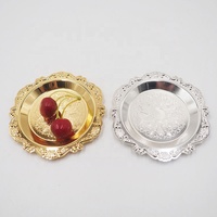 Europees Verguld Huisrestaurant Decoratief Metalen Cakeblad Fruitbord Feestartikelen