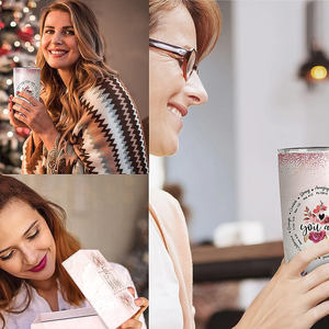 Taza de café de acero inoxidable personalizada, regalos cristianos para mujeres, regalos bíblicos de aliento para mamá, hermana, juego de regalos de cumpleaños - Product Image 4