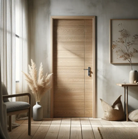 Porte coupe-feu en bois de 20 à 90 minutes de résistance au feu, design Shaker moderne, porte d'entrée d'hôtel personnalisée