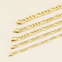 Collier chaîne Figaro en acier inoxydable couleur or et argent de haute qualité 1:3NK, bijoux tendance pour hommes et femmes