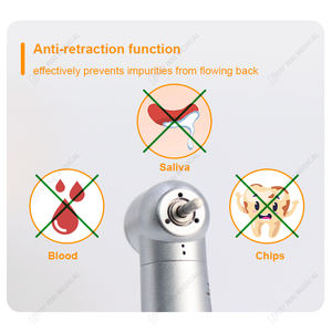 Pieza de Mano <span class=keywords><strong>Dental</strong></span> de Alta Velocidad de 4 Orificios con Cabezal Estándar y Botón de Presión - Product Image 4