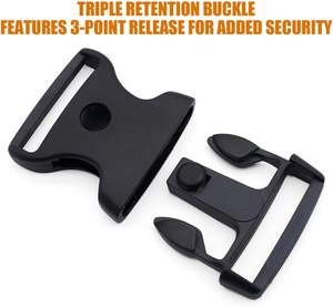 Boucles de retenue à triple ouverture latérale en <span class=keywords><strong>plastique</strong></span> de 2 "Boucles de sécurité centrale Ceinture extérieure Sangles de sac à dos <span class=keywords><strong>Sangle</strong></span> de 51mm Pièces de sac - Product Image 4