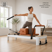 Peralatan Pilates Aluminium Komersial untuk Rumah, Alat Lipat, Tempat Tidur Reformador Cadillac, Mesin Pilates Reformer dengan Spring Tower