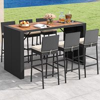 Tabouret de bar de luxe Dwoo 7 pièces ensemble de chaises modernes et hautes ensemble de mobilier de bar pour extérieur Courtyard Club