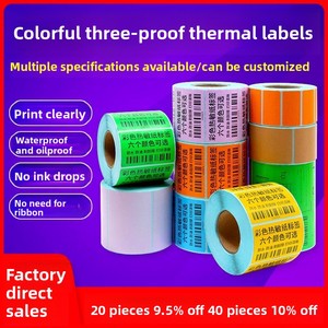 Three-proof Colored Thermal Adhesive <strong>Stickers</strong> Waterproof/Scratch/Oil Proof Square Shape Custom-Made Food Grade Beverage Business - Product Image 5
