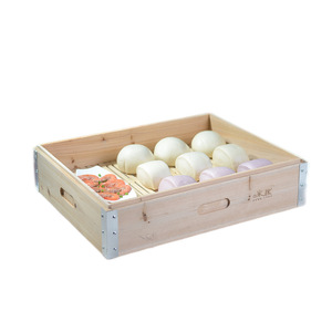 Cuiseur vapeur en bambou cubique avec support à desserts en bois Cuiseur vapeur carré en <span class=keywords><strong>sapin</strong></span> carré écologique en bois <span class=keywords><strong>d</strong></span>'<span class=keywords><strong>angle</strong></span> en aluminium - Product Image 2