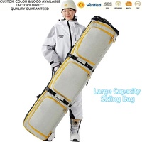 Sac de voyage pour snowboard en gros, sac de luxe réglable, manutentionneurs de bagages, vêtements de ski, sac combiné pour snowboard avec compartiment pour chaussures de ski