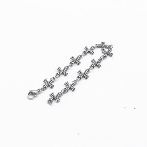 Yunnique Tibetan Silver <b>Cross</b> <b>Chain</b> Bracelet Unisex Geometric Design Jewelry Made in Guangzhou - Product Image 2