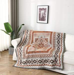 Baumwolle Hochwertige Picknick decke Cartoon Europäisch-Amerikanische Art Custom Woven Throw Blanket Four Seasons Use Wall Decor - Product Image 3