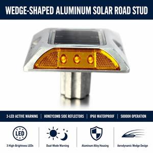 Shenzhen Hersteller Liefern Solarbetriebene Aluminium-LED-Straßenschilder & Leuchtpfähle mit Bodenspieß für Parkplätze & Autobahnen - Product Image 2