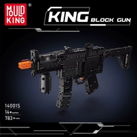 Mould King 14001S Arme militaire technique de la Seconde Guerre mondiale Allemagne MP5 Fusil mitrailleur pistolet tirant des billes en briques, modèle de construction