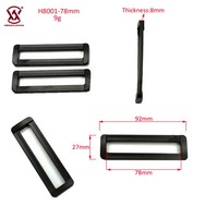 Hebilla de cinta de plástico rectangular de 78 mm de alta resistencia para cinturón, repuesto de seguridad, colores personalizados, ajustable para mochila