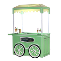 Vitrine à gelato, kiosque, congélateurs à sucettes glacées, chariot de présentation de crème glacée italienne à poussée manuelle