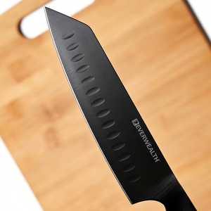 <span class=keywords><strong>Couteau</strong></span> Kiritsuke de 7 pouces <span class=keywords><strong>avec</strong></span> lame creuse et <span class=keywords><strong>planche</strong></span> à découper en bambou, ensemble <span class=keywords><strong>avec</strong></span> aiguiseur à couteaux - Product Image 6