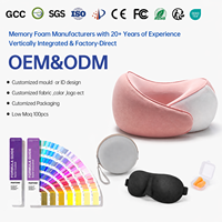 Oreiller de voyage en U 3-en-1 rafraîchissant en mousse à mémoire de forme pour avion, support de nuque, ensemble d'oreillers de voyage – Vente en gros OEM/ODM du fabricant