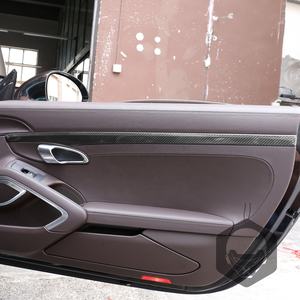 पोर्श 718 के लिए ड्राई कार्बन फाइबर इंटीरियर डोर पैनल किट 911 कस्टम कार एक्सेसरी - Product Image 5