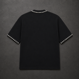 T-shirt Unisexe Homme Coupe Boxy Oversize en Coton 200 GSM avec Strass, Style Oversize Tendance, Manches Mi-longues - Product Image 3