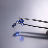 Pierre précieuse naturelle Tanzanite ronde taillée, pierre bleue violette facettée pour la fabrication de bijoux, vente en gros