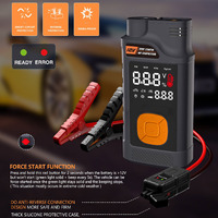 Démarreur de voiture portable 12V 900A avec compresseur d'air, batterie externe 6000mAh, chargeur USB et booster de batterie d'urgence