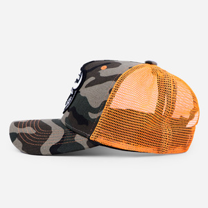 Tùy chỉnh <span class=keywords><strong>3D</strong></span> thêu vá logo trucker Mũ Snapback Trucker 5 Bảng điều chỉnh Camo cong Vành lưới trucker cap hat - Product Image 2